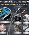 Magnetic Helping Hands Soldering Tool With Four Flexible Gooseneck Clamps And A Strong Magnetic Base for various repair projects