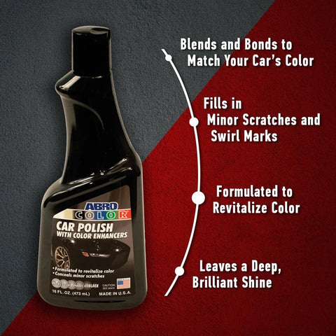 Black Car Polish 16 Oz For Deep Gloss And Scratch Repair On Dark Paints Erases Swirl Marks Scuffs And Light Scratches Restores Paint Finish Delivers Slick Shine For Auto Detailing And Everyday Rides bottle