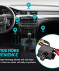 Universal Car Amplifier RCA Level Controller With Dope Bass Control Knob installed in car dashboard