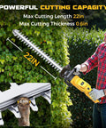 Man using Cordless Hedge Trimmer Beast With 22-Inch Dual-Action Blade, 2000 RPM Brushless Motor on a hedge