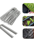 24 Pack Sturdy Garden Landscape Staples 6 Inch Galvanized Steel Sod Pins Anti Rust Stakes For Weed Barrier And Landscaping Fabric