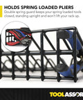 Heavy-Duty Plier Organizer Rack Set For Tool Boxes And Chest Drawers Keeps Regular And Wide-Handle Pliers Upright And Ready To Roll