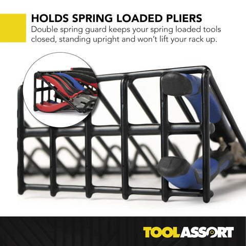 Heavy-Duty Plier Organizer Rack Set For Tool Boxes And Chest Drawers Keeps Regular And Wide-Handle Pliers Upright And Ready To Roll