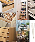 Heavy-Duty Drawer Slides For Wood Drawers And Office Furniture, Smooth 2-Section Roller Rails With Partial Extension, 35kg Load Capacity, Durable Metal Hardware, Easy Install, 1 Pair