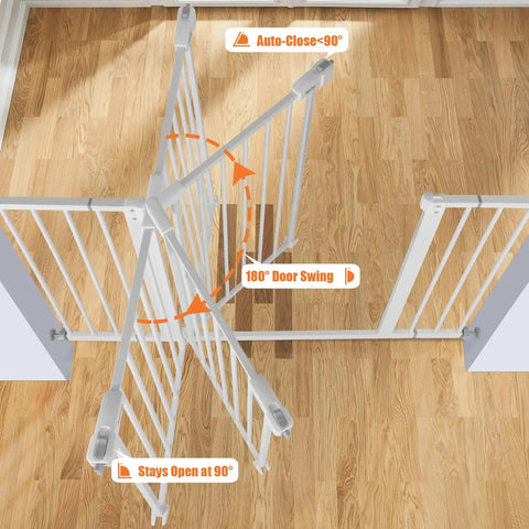 36 Inch Extra Tall Baby Gate For Stairs And Doorways, Expands From 29 To 42.5 Inch Wide, Auto Close Walk Through Pet Gate