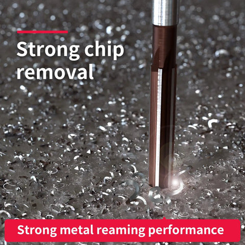 18mm Hand Reamer H8 Straight Slot Reamer for metal precision, cutting through metal shavings, strong chip removal focus