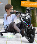 Electric Drift Trike for Kids With 3 Speed Big Wheel Ride On Tricycle for Ages 8 And Up Adjustable Seat Black And White Smooth Swerves Durable Outdoor Fun, black and white