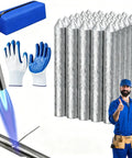 Low Temp Aluminum Welding Rods Flux Core Set 30 Piece Diy Repair Kit with gloves, torch, and carrying case