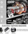 Electric Tapping Machine With 360 Degree Swivel Arm And 600 Watt Motor showing touchscreen controls and high-quality motor.