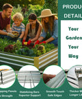 Family gardening in Galvanized Raised Garden Beds 3 Pack 8x4x1 Ft Each With Overlapping Four Inch Panels And Two Row Screws