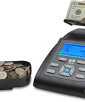 MS40 Bill And Coin Counting Scale For Fast Cash Drawer Counts And Currency Weighing Machine That Totals Value And Quantity Counts Bills Coins