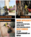 Cordless Impact Driver 1/4 Inch Chuck, Ultra Compact 4-1/4 Inch Head, Lightweight 2.0 Lbs, used for woodwork and garage tasks