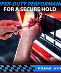 Heavy Duty Black Oxide Stainless Steel License Plate Screws Lock Plates Flat With Zero Rattlin Nonsense For A Slick Front Rear Look On Every Ride Quick Install Pack Of Eight being installed on a car.