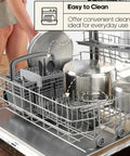 Stainless Steel Travel Utensil Set With Case 5 Piece Silverware Fork And Spoon dishwasher safe in loaded dishwasher