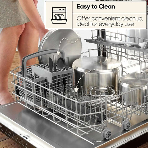 Stainless Steel Travel Utensil Set With Case 5 Piece Silverware Fork And Spoon dishwasher safe in loaded dishwasher