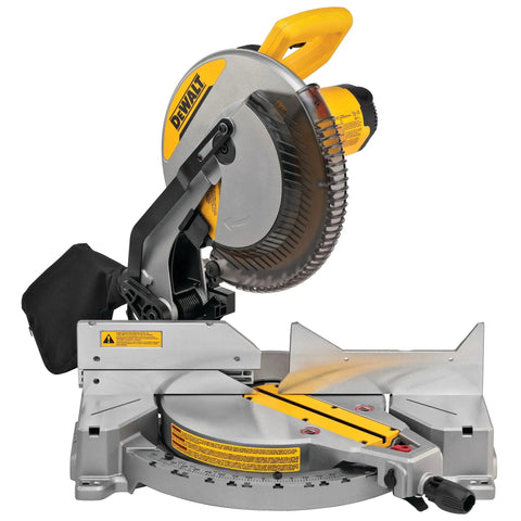 12 Inch Single Bevel Compound Miter Saw With 15 Amp Motor And Beefy Cutting Power, Precise Miter System, 14 Positive Stops, Stainless Steel Detent Plate, Tall Sliding Fence, Clears 5-1/2 Inch Base, Bevels From 0 To 48 Degrees Left