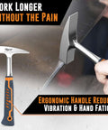 Pro Grade 18oz Sheet Metal Hammer for Tinners and HVAC Pros with ergonomic handle and forged steel head for metal shaping.