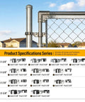 Built Tough Stainless Steel Chain Link Gate Latch With Padlock Hole Fork Latch Gate Hardware For Outdoor Use Rustproof Weather Resistant Easy Install 1 Piece on chain link gate