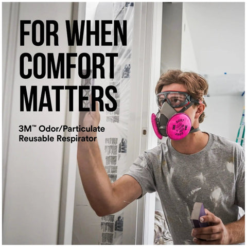 P100 Performance Mold And Lead Paint Removal Respirator Medium Size With NIOSH Approved P100 Filters Carbon Layer Reduces Odor Lightweight Comfort Pro Grade Build And Adjustable Head Straps