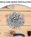 Knurled Flat Head Rivet Nuts Kit Stainless Steel 120 Pieces for Easy Installation and Secure Connection