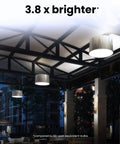 Bright A21 LED Bulb 200W Equivalent 3050 Lumens 5000K Daylight E26 Base in outdoor ceiling fixtures at night