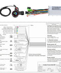 No Fuss 36V And 48V 350W Brushless Dc Motor Controller With Bright LCD Screen showing wiring details and throttle controls.