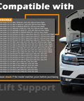 Image showing compatibility list for Heavy Duty 2 Pack Liftgate Struts And Rear Trunk Supports Compatible With Nissan Rogue 2014 To 2020.