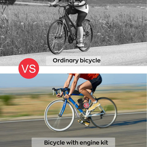 80cc Bicycle Engine Kit 2 Stroke Motorized Bike Conversion For 26 To 28 Inch Frames Easy DIY Install Puts Real Giddy Up Into Your Ride Black Finish Fits Most Standard Mountain And City Bikes