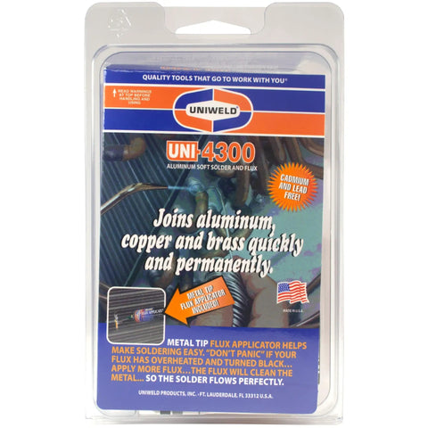 Pro Grade Soft Solder Kit For Aluminum To Aluminum And Aluminum To Copper Or Brass With Flux And Metal Tip Flux Applicator package