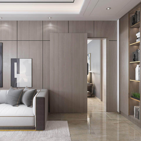 Interior with 39 Inch Soft Close Sliding Barn Door Hardware Set With Hidden Track For Interior Doors Up To 39 Inches Wide And 1.75 Inch Thick