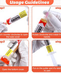 Steps to use 6 Pcs 10Ml No Clean Solder Flux Paste And Wick Kit With Plunger And Dispensing Tips Tacky Soldering Flux
