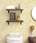 Bathroom with Yellow Polka Dot Peel And Stick Wallpaper For Walls Dope Home Decor 17.7 By 393.7 Inches Vinyl Self Adhesive Contact Paper