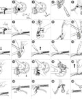 Illustrated guide for All Hydraulic Disc Brake Bleed Kit With Mineral Oil Gloves Syringes And Installation Tools For Quick Pro Grade Bleed Of Your Hydraulic Brakes On Any Caliper