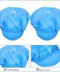 Gotta Love These Five Pack Anti Static Work Caps Designed With Breathable Mesh To Keep Your Head Fresh In Cleanrooms And Workshops Lightweight Blue Scrub Hats showing comfortable blue mesh vented caps.