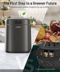 Electric Kitchen Compost Bin For Indoor Countertop With 3 Modes, Odor Free Carbon Filter System in a kitchen setting