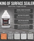 Image of Heavy Duty Water Based Siloxane Concrete Sealer Locks Out Moisture Blocks Stains And Freeze Thaw Wear in a gallon container.