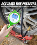 Pro Grade Digital Tire Inflator With Gauge And LCD Display, 0 To 175 PSI, 21 Inch Hose, inflating car tire, clip on chuck.