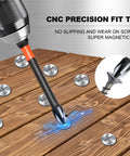 10 Pack Magnetic Phillips Bit Set PH2 Impact Magnetic Bits for Drill and Screwdriver demonstrating usage on wooden decking