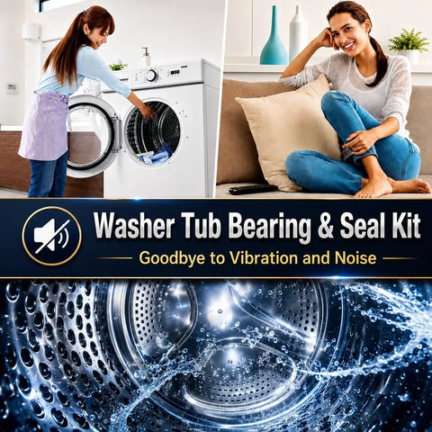 W10435302 Washer Tub Shaft Bearing And Rubber Seal Kit Compatible With Whirlpool Cabrio Washing Machine Models, installation at home.