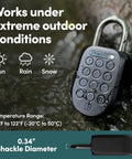 Heavy Duty Smart Padlock With App Shared Access Waterproof Rechargeable Bluetooth Security Lock For Bike Racks And Storage Boxes displayed in water, showing IP67 rating.