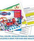 Electronics Exploration Kit With 100 Plus Projects And Full Color Project Manual, 28 Part Set box and project manual pages