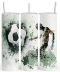 Dope 20 Oz Tumbler Sublimation Wrap Bundle With Ready To Press Transfers For Straight And Skinny Tumblers, soccer design