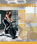 Woman on stationary bike with list of compatible models including S15i and S22i; 430157 Motor For Bike Replacement Control Board