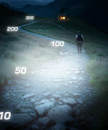 Trail illuminated by Two Pack Rechargeable Headlamp Set With White Red Green Lights Memory Mode And Five Modes 120 Degree Adjustable Beam