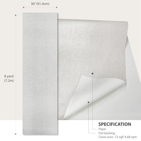 Cosmo Collection Natural Paper Weave Grasscloth Wallcovering 36 Inch Wide By 8 Yards for feature walls in dim grey ivory.