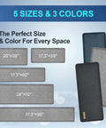 Various sizes and colors of No Slip 0.875 Inch Thick Anti Fatigue Kitchen Floor Mat, Ergonomic Comfort Standing Mat, Durable Waterproof Kitchen Runner For Home Office Laundry Garage, Light Gray 17.3 By 39 Inches.