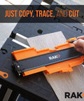 10 Inch Locking Contour Gauge For Edge Profile Measuring And Copying Irregular Shapes Great For Tile Flooring Woodworking And Construction Projects Handy Gift For Dad And DIY Guys, orange gauge tracing wood edge