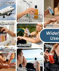 Various uses for TSA Approved Travel Bottles 3.4 Oz On The Go Friendly 5 Pack Leak Proof Squeezable Clear Plastic Containers With Labels