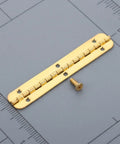 Beefy Heavy Duty Continuous Piano Hinge For Jewelry And Storage Boxes 3.94 By 0.59 Inch Golden Iron With Pre Drilled Holes Easy Install
