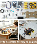 Programmable Robotic Arm Kit With 5DOF For Kids And Teens, ESP32 Arduino Python Blockly Coding, App Control And Remote, STEM DIY Gift For Ages 8-16 And Up, Learn To Grab, Lift, And Place Objects. Unboxed parts and assembled beginner robot